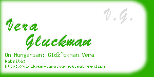 vera gluckman business card
